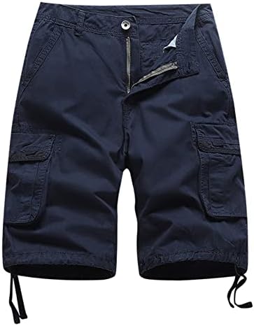 מכנסי מטען גברים גברים מזדמנים מזדמנים רב -ישרים בצבע מוצק ישר חיצוני מכנסי מכנסי מכנסיים כפתור פלוס מטען בגודל