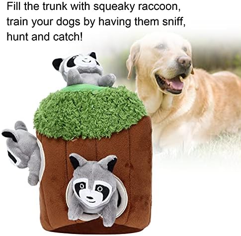 Ozgkee כלבים צעצועים דביבון חורי עץ דביבון צעצועים לכלבים צעצועים קטיפה חורקים מחבואים משחק