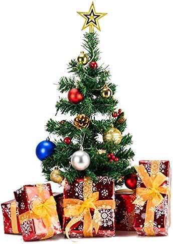 נורוב ססגוניות מיני גליטר כדור מיניאטורי כפרי חג המולד קישוטי 24 חבילה סט של 8 צבע חג המולד עץ