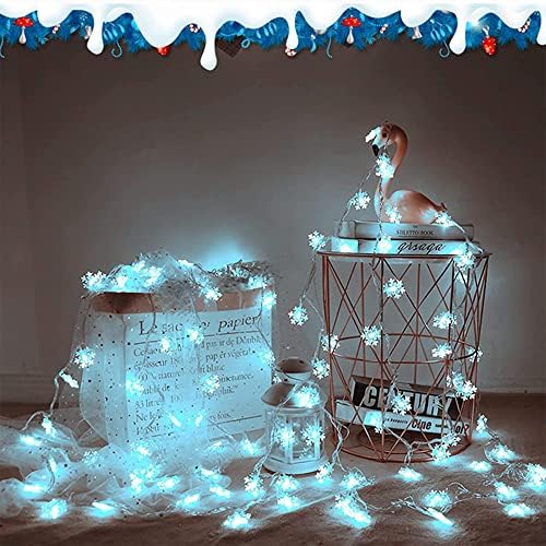 פתיתי שלג וילון LED אורות מיתרים 20ft 40 קלה חלון חג המולד אור מיתר מיתר אור לפטיו לחדר שינה, עיצוב חג מולד,