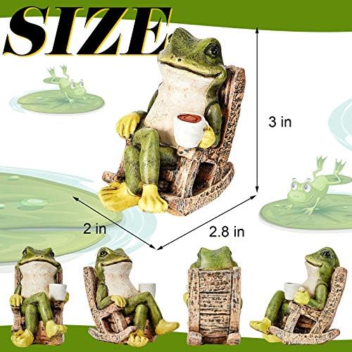סילון צפרדע מיניאטורה פסל גן מיניאטורה גן פיות חיצוני פיגורין פיות פיות פסלי שרף פסלי פליטה מקורה