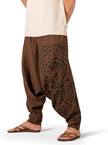 חברת Veshti Premium Premium כותנה רופפת מכנסיים של Boho Yoga Harem