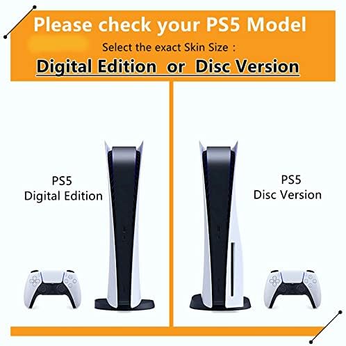 Motot FXCON עבור מהדורת דיסק של PS5 Skin & Edition Digital Edition קונסולה ובקר עורות כיסוי ויניל עוטפים עמידים