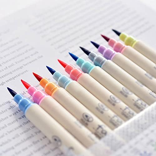 לוקו 10 צבעים מברשת עט עט קצה רך צבע מברשת מברשת קליגרפיה