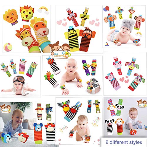 צעצועי העונה של 4 יחידות תינוקות לתינוקות תינוקות וגרבי רגליים צעצועים התפתחותיים