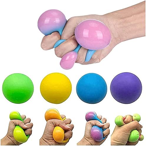 כדורי לחץ Nihexo Squish משתנים צבע, מיקוד שיפור, צעצועים חושיים סוחטים לילדים בני נוער, הקלה