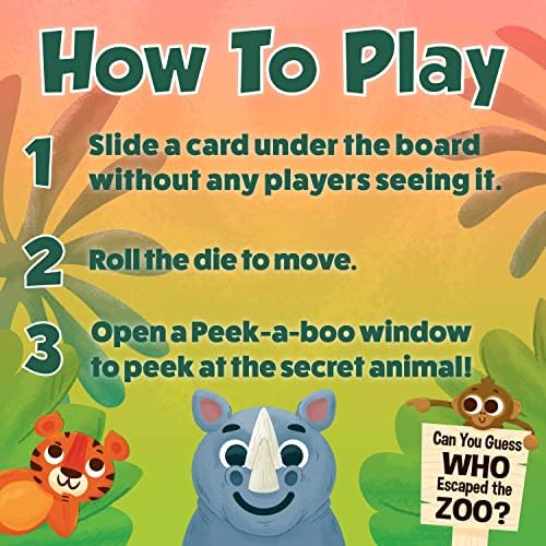 משחקי רו הצצה-גן חיות-היה הראשון לגלות את החיה החסרה-לגילאי 3 + - משחק לוח ניחושים לפעוטות ומשפחות