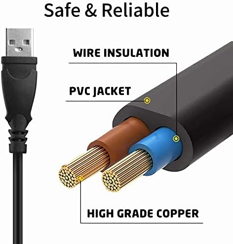 Jantoy Power USB DC מטען נתונים סנכרון כבל כבל עופרת תואם למצלמת Nikon CoolPix UC-E16