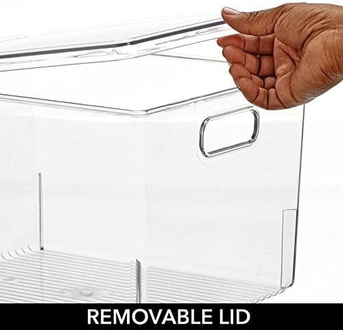 עיצוב גדול פלסטיק לגיבוב ארון אמבטיה אחסון סל תיבת עם ידיות / מכסה, מגירת לערום ארגונית עבור