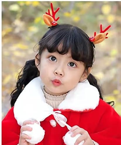 5-חתיכה להגדיר למבוגרים ילדי קישוטי חג המולד, חג המולד כובע קרניים כיסויי ראש חג המולד קישוטי