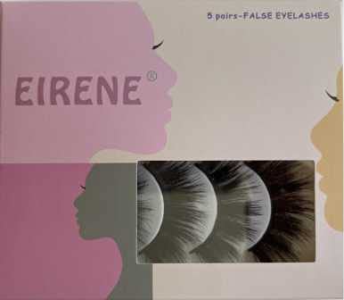 Eirene 5 זוגות ריסים שקריים מראה טבעי מראה 3D פו מינק ריסים חבילה