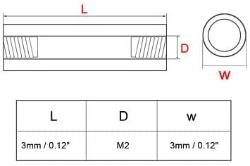 100 יחידות פליז עגול עמוד PCB ישר חוט נקבה מרווח עמדות M2x3x3mm