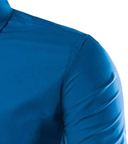 Dgkaxiyahm ג'וקר ג'וקר מזדמן קליל חולצה עם שרוולים ארוכים צבע אחיד