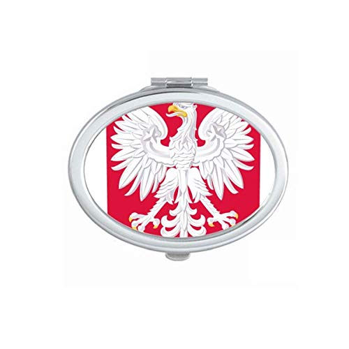 פולין אירופה לאומי סמל מראה נייד לקפל יד איפור כפול צד משקפיים