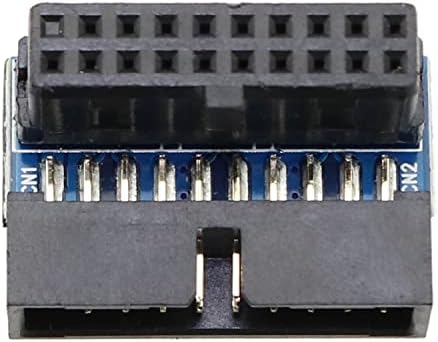 3.0 90 תואר מתאם 3.0 19 פין/20 פין זכר לנקבה הארכת מתאם עבור האם לוח האם, שחור, למטה בזווית
