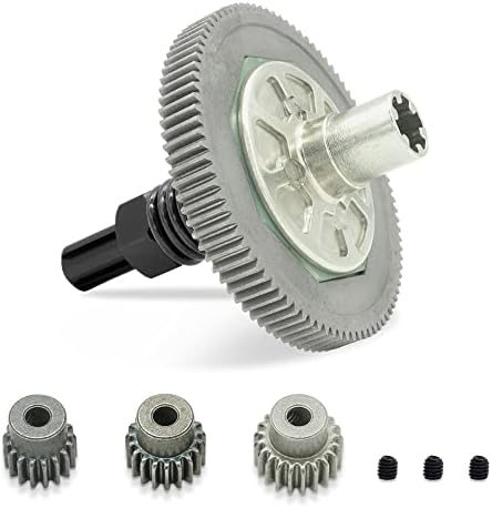 Ogunke 91T Spur Gear Slipper Clucch 48dp Surt Gear הילוך דיפרנציאלי עם 21T 19T 17T Pinions Gear Set עבור 1/10