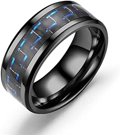 2023 חדש סיבי פלדת טבעת זוג למבוגרים שלושה - צבע אופנה טיטניום פחמן טבעת טבעות חותם טבעת נשים