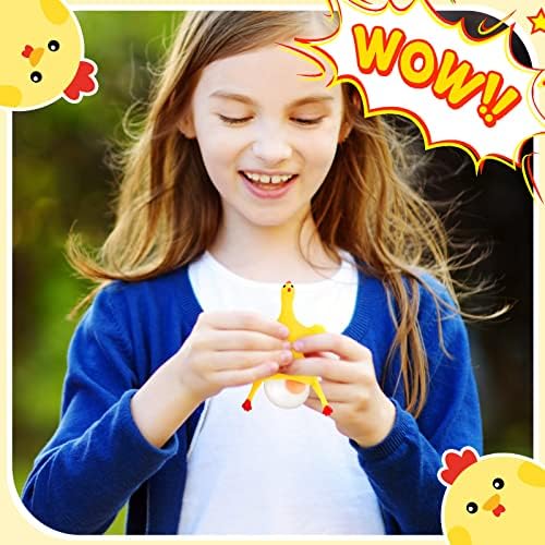 6 חתיכות צעצועים מצחיקים חידוש עוף וביצים מתח מקלים על צעצועים אוורור כעס עוף גומי מטלת ביצה צעצועי עוף