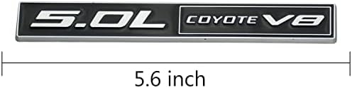 3PC 5.0 Coyote V8 סמל 3D Trim Fender Wook Trunk Badge מדבקה מדבקה החלפת לוחית לשלום עבור 150 מוסטנג