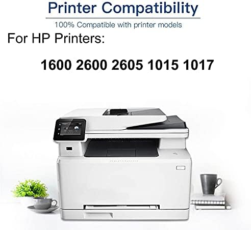 מחסנית מדפסת לייזר תואמת 6-חבילות 124A משמשת ל- HP 1600 2600 2605 1015 1017 מדפסת