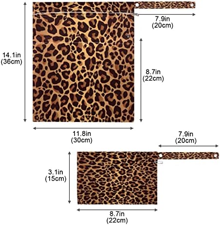 שקיות יבש רטובות עמיד למים אטום חיה דפוס עור נמר חיה, ילדים חיתול תינוקות שקיות רטובות מארגן שקיות לשימוש