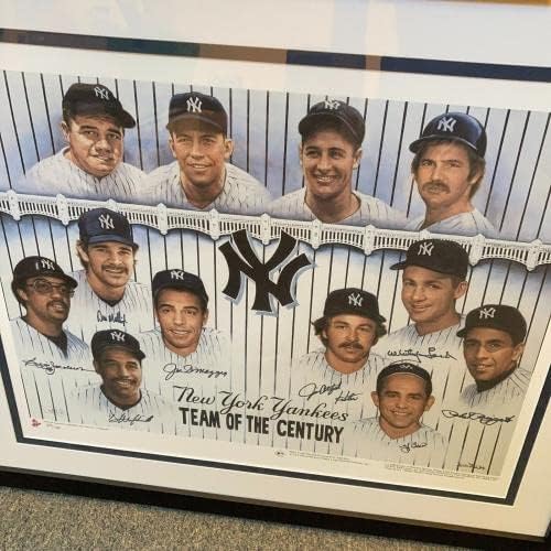 ג'ו דימג'יו ניו יורק ינקי צוות המאה חתם 23x29 ליטו צילום JSA - Artoggled MLB Art