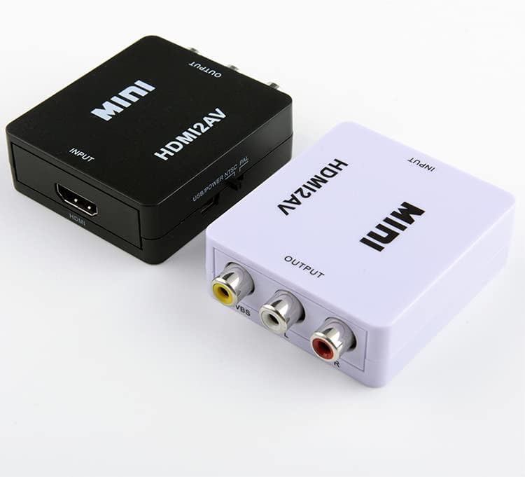 ממיר HDMI ל- AV RCA, MINI HDMI למתאם ממיר אודיו וידאו מורכב, HDMI2AV, תומך ב- PAL/NTSC עבור PS4, Xbox, Switch,