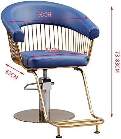 כיסא בקרת Chenyuwen לציוד למספרה, מתאים לגובה ו -360 מעלות סיבוב, פלדה מצופה כרום, עור סינטטי, כיסא מספרה