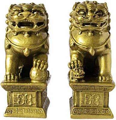 Addune Feng Shui סיני בייג'ינג פו כלבים פסלים זוג אפוטרופוס אריות פסלי הגנה על עושר קישוטי