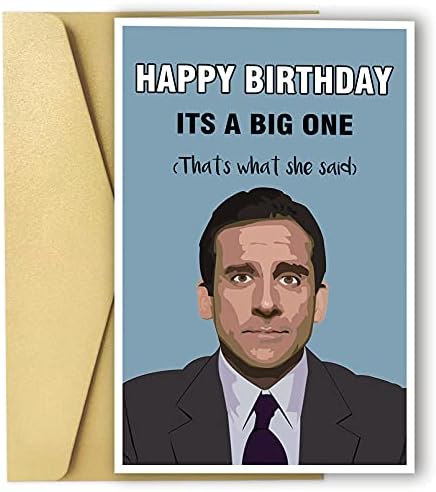 זיוונו כרטיס יום הולדת שמח בשבילו, מתנות יום הולדת מצחיקות לנשים, מייקל סקוט כרטיס יום הולדת בשבילה, כרטיס