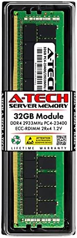 החלפת A-Tech 32GB ל- HP P03052-091-DDR4 2933MHz PC4-23400 ECC רשום RDIMM 2RX4 1.2V-מקל זיכרון שרת יחיד
