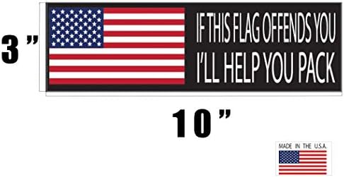 10x3 מדבקת פגוש פטריוטי מדבקה אוטומטית אם הדגל שלי פוגע בך אני אעזור לך לארוז ארהב דגל אמריקה החופש אינו בחינם