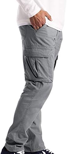 מכנסיים מזדמנים של גברים זורמים עבודה ללבוש בטיחות קרב 6 כיס מכנסיים מלאים אופנה מנוחה מכנסי מטען ארוכים לנוחים