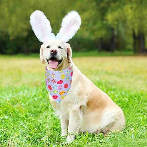 Adoggygo כלב פסחא בנדנה, גדלים מרובים המוצעים, פסטיבל הפיך PET בנדנה משולש כלבים צעיף לחיות מחמד