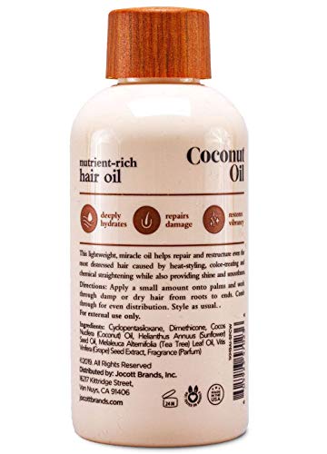 שמן שיער קוקוס אוליולוגיה-פורמולה קלת משקל מסייעת בתיקון שיער במצוקה הנגרם על ידי עיצוב חום וטיפולים