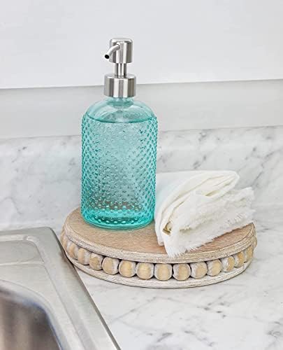מתקן סבון סבון זכוכית Auldhome; בקבוקי משאבה דקורטיביים