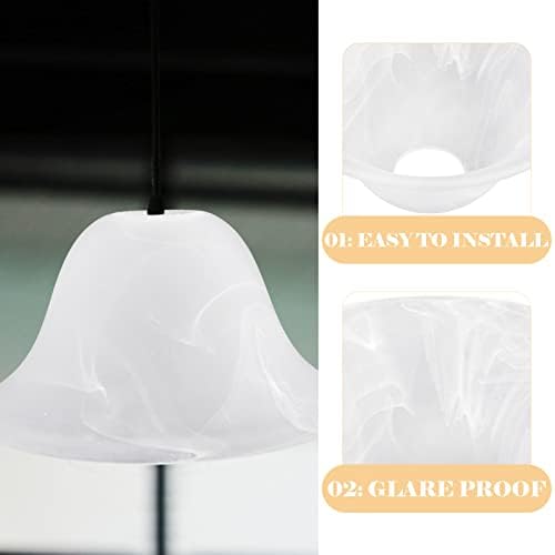 גוון מנורת זכוכית Mobestech מודרני סגנון חלבית מתקן תאורה גוון תאורה גופי תואר העברה גבוהים עם