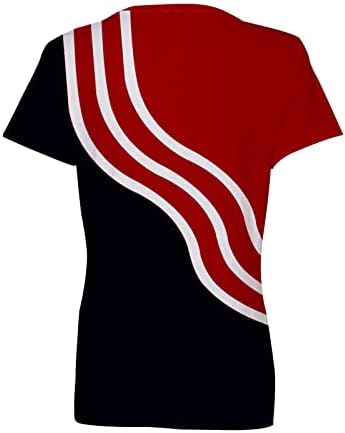 דגל ארהב דגל גרפי לנשים, חולצות VNECK סקסיות תלבושות 4 ביולי תלבושות שרוול קצר חולצות יום עצמאות צמרות יום עצמאות