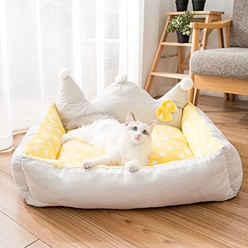 מיטת חיות מחמד של גוזון לכלבים בינוניים קטנים חתולים מלבן קטיפה מכונה קן מכונה רחיצה ליהנות משינה, l