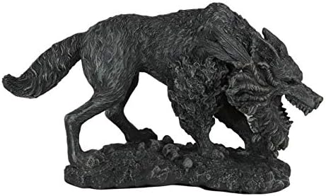 מתנת אברוס פו אבן סיום ויקינג מיתולוגיה נורדית פנריר פסל 8.25 L Vánagandr ענק זאב פצמיות פואטיות