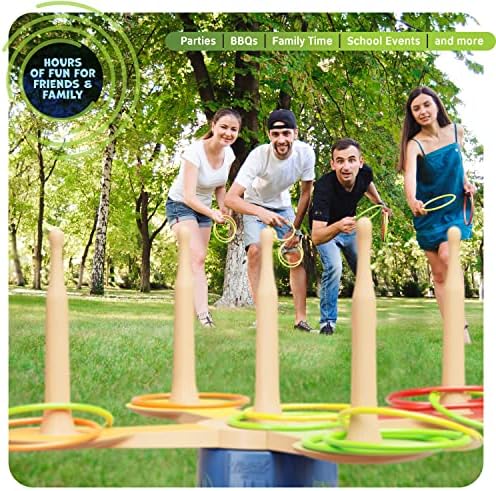 משחק הטלת טבעת לילדים - 360 סיבוב סיבוב-משחק מסיבות בחצר האחורית לכל המשפחה - משחקי קמפינג לילדים בני נוער