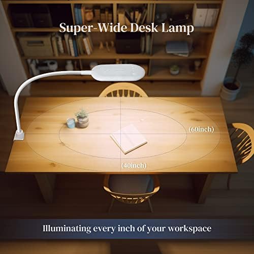 מנורת מהדק שולחן LED של TOPMB, טבלת טיפוח עיניים בהירה מספיק בהירה ל 700 לומן, 10 וולט עמומים ו -3 מצבי צבע, אורות