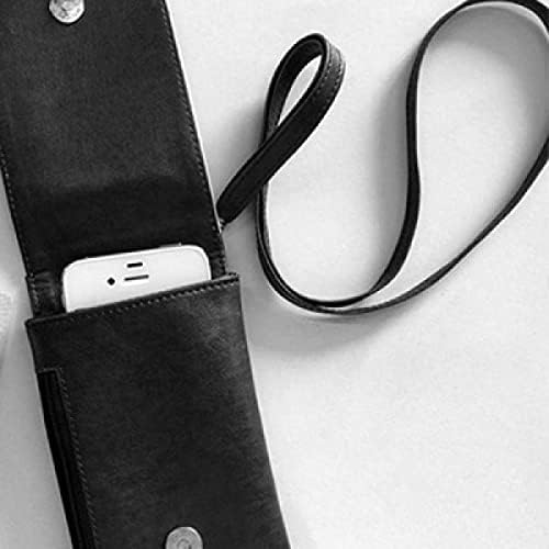סגנון יפני סיני פרחי אסיה דפוס דפוס טלפון ארנק תלויה כיס נייד כיס שחור