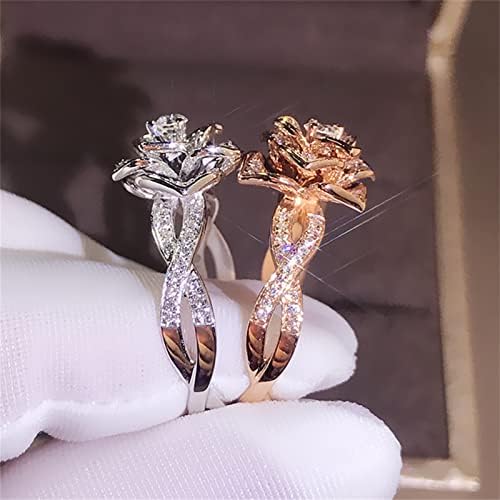 טבעות נישואין לנשים להדמת להקת פרחי יהלום לנשים לנשים טבעת אירוס