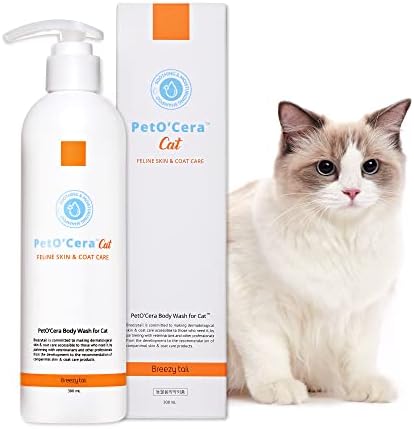 שמפו לחתולים פטוצ ' רה בריזיטייל / עור חתולים היפואלרגני וטיפול במעיל שטיפת גוף / הקלה בגירוד, לחות והתחדשות