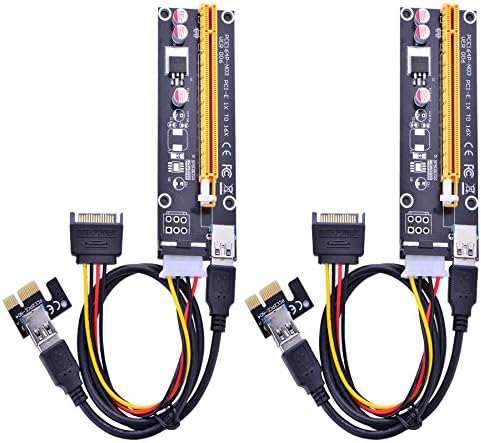 חנות אופטימלית PCI Express 16X עד 1X מתאם מתאם מעוצב עם כבל הרחבה USB 3.0 של 60 סמ.