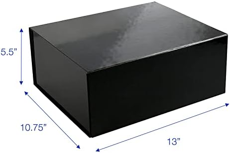 קופסא מתקפלת מבריקה 5 יחידות עם מכסה מגנטי לאריזת מתנה