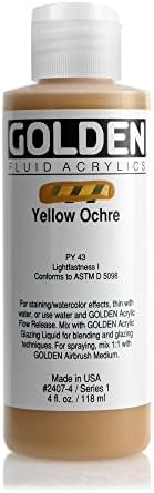 4 גרם נוזל צבעי צבע אקרילי צבע: צהוב אוצ'ר