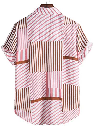 חולצה עסקית גברים שרוול קצר קצוץ קצוץ ימי חג האהבה בסיסי חולצת פוליאסטר פלסית נוחות צוואר גיאומטרית