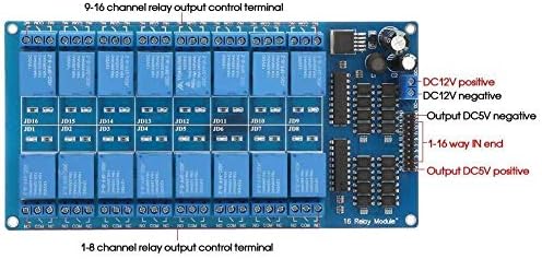 ממסר מצב מוצק של xuxuwa, מודול ממסר, לוח בקרת ממשק 12-ערוץ 12 וולט עם הגנת Optocupler עצמאית נוחה